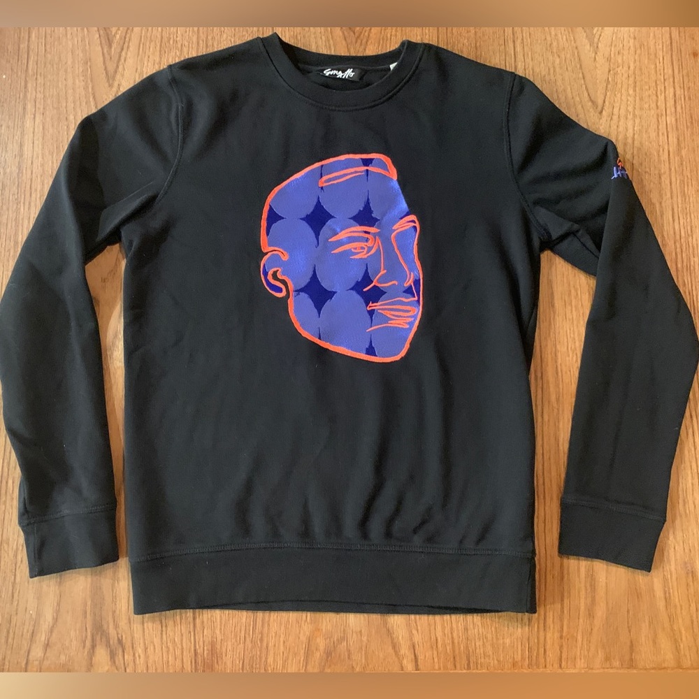 Wolf & Badger 1/10 Embroidered Sweatshirt, Gung Ho unisex adult XS